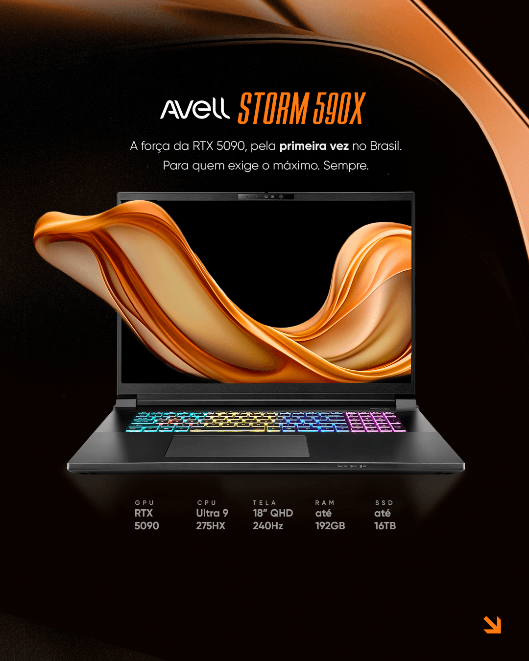 Storm 590X: conheça o notebook mais potente da Avell
